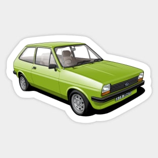 Ford Fiesta Mk 1 in java green Sticker